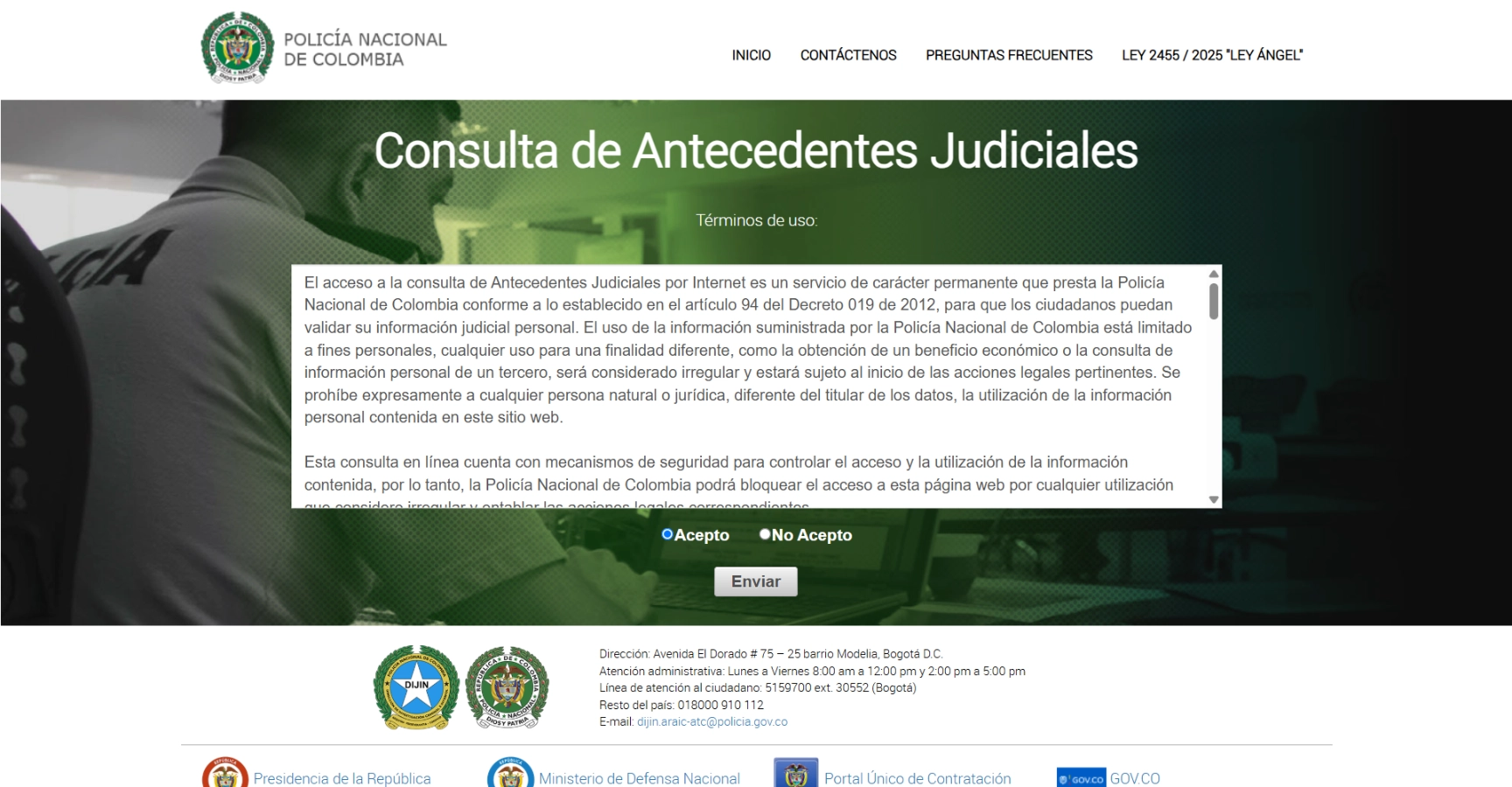 búsqueda de antecedentes penales y anotaciones judiciales